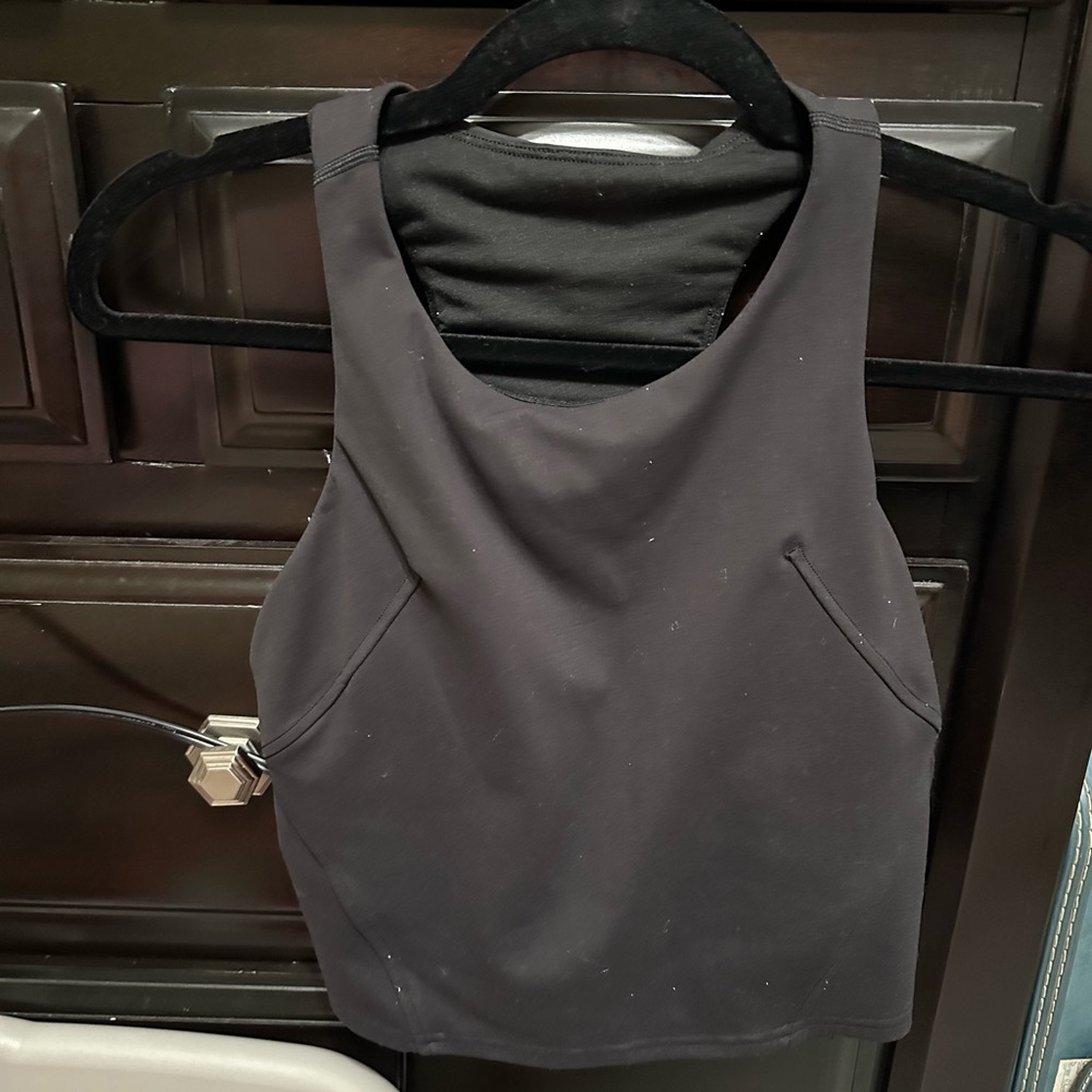 Black lulu halter tank top